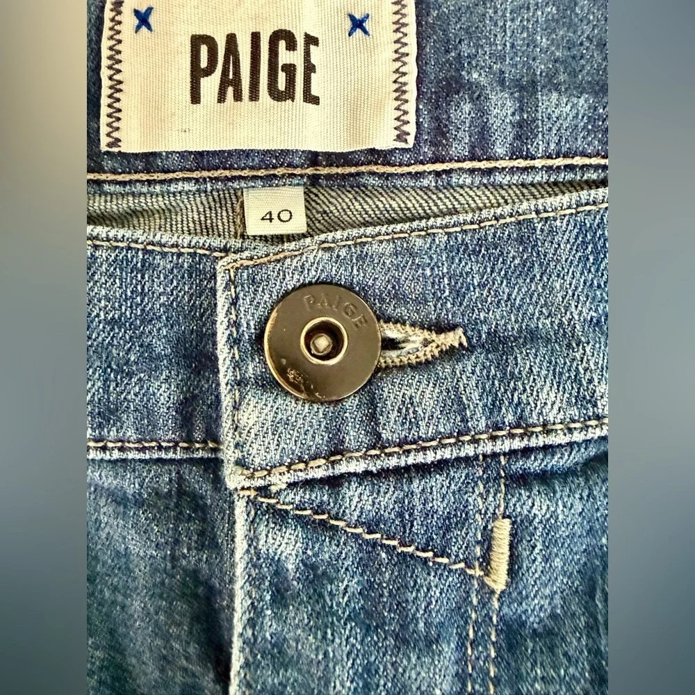 PAIGE Federal Slim Fit Jeans 👖 Men’s 40x31 Blue Stretch Denim Made in USA 🇺🇸